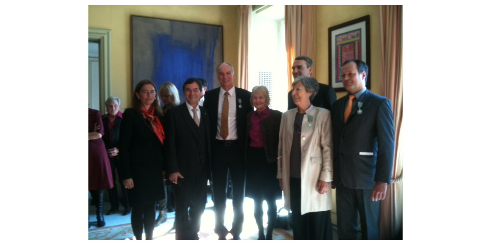 Dr. Daniela Rippl, Heimo Liebich, Walter Heun, Ingrid Anker, Generalkonsul Emmanuel Cohet