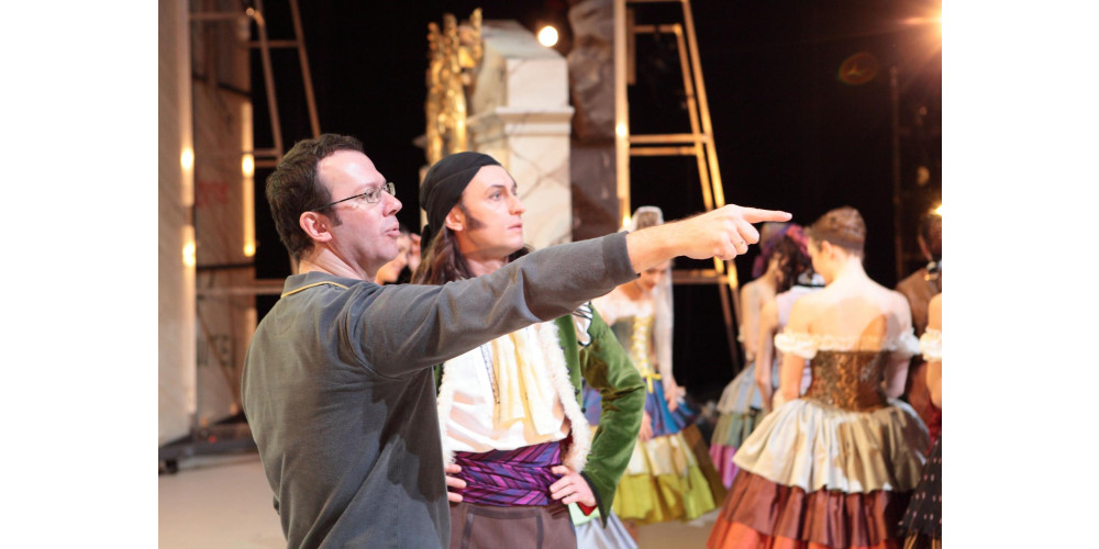 Alexej Ratmansky mit Cyril Pierre bei Proben zu „Paquita“ am Bayerischen Staatsballett